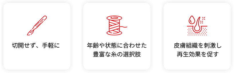 糸リフトの効果 コラーゲン生成 リフトアップ